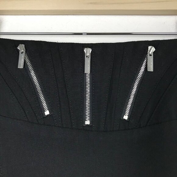 Karen Millen Black Zipper Pencil Skirt  Size 4 - Picture 3 of 9